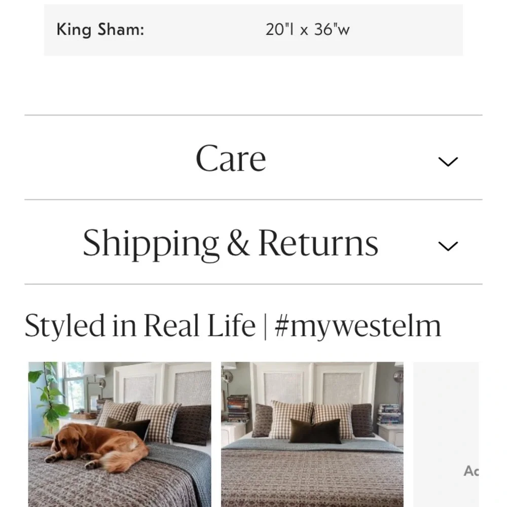 West Elm Floral Brown Euro Pillow Case